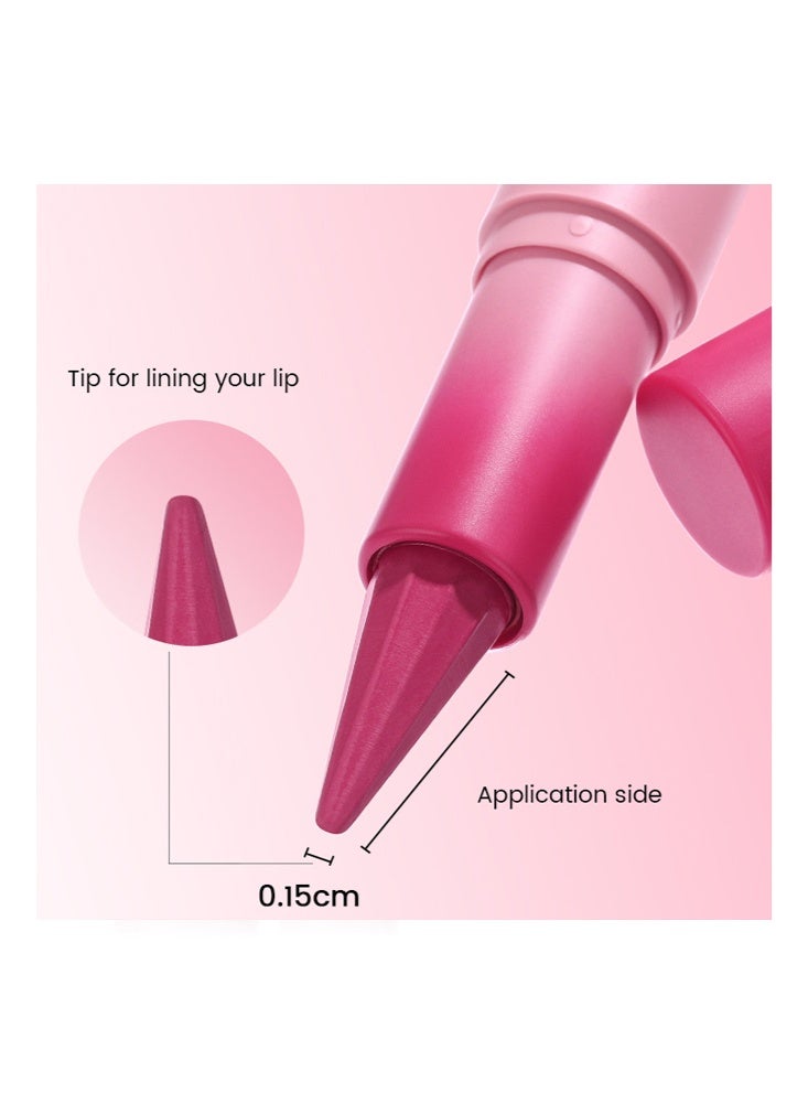 pudaier Feel It Lipstick-Pencil Matte Waterproof Long Lasting Lipstick Lips Contour Makeup Lip Liner Lipsticks, One Stroke Define Lip Liner Non Drying,Easy Color Lip Liner Lipstick #04 Crimson Lake - Image 4