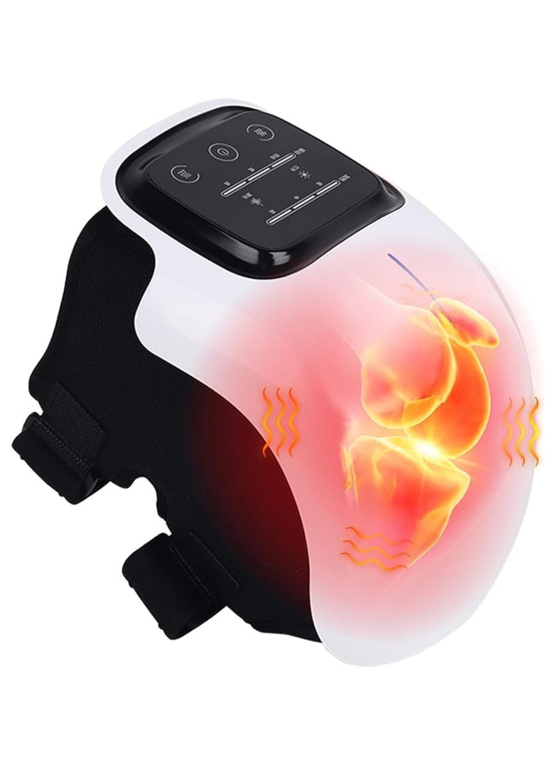 TIGER - Knee Massager with Heat - Vibration & LED Display -- Smart Wearable Knee Massage Device for Arthritis Relief, Joint Pain, Injury Recovery, Swelling & Stiffness – Rechargeable Electronic Therapy Massager for Men & Women – Portable & Adjustable, Black - Image 1