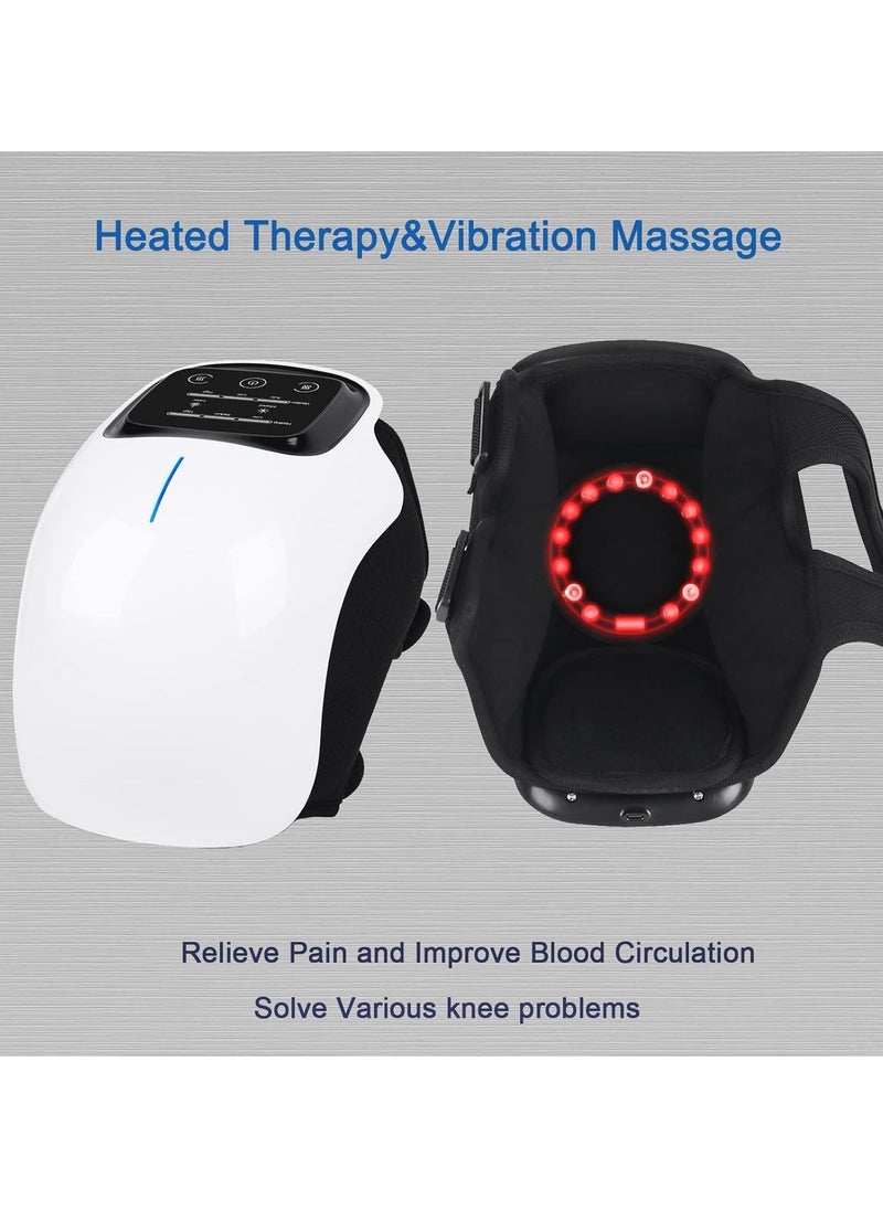 TIGER - Knee Massager with Heat - Vibration & LED Display -- Smart Wearable Knee Massage Device for Arthritis Relief, Joint Pain, Injury Recovery, Swelling & Stiffness – Rechargeable Electronic Therapy Massager for Men & Women – Portable & Adjustable, Black - Image 1