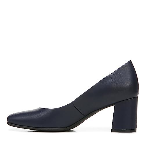 Naturalizer Womens Warner Square Toe Block Heel Pump,French Navy Blue,6.5 - Image 4