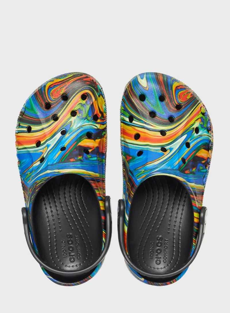 crocs Kids Baya Printed Clog Sandals