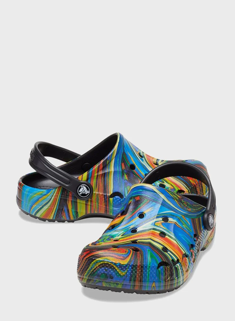 crocs Kids Baya Printed Clog Sandals