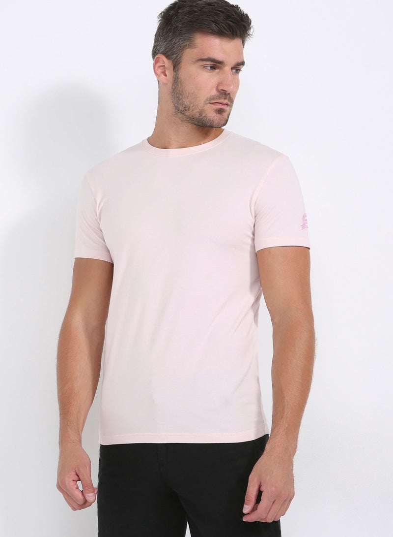 لويس قميص عنق مستدير بأكمام قصيرة 431 وردي - Image 1