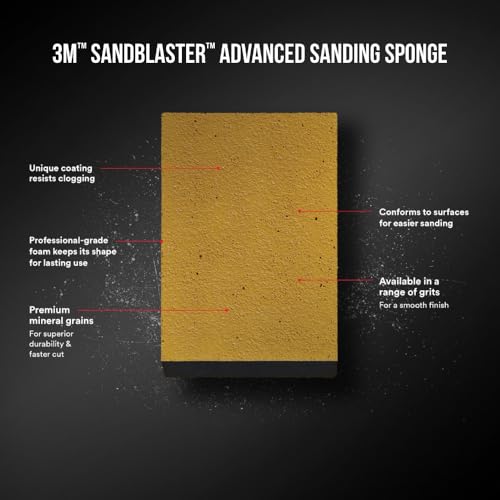 3M 20907-180 Sand Blaster Sanding Sponges, 2.5 by 3.75 by 1-Inch - Image 3