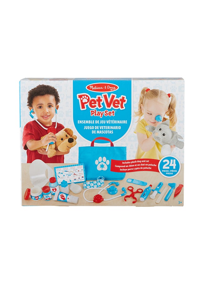 Melissa & Doug مجموعة ألعاب طبيب الحيوانات من ميليسا ودوج (24 قطعة) - Image 1
