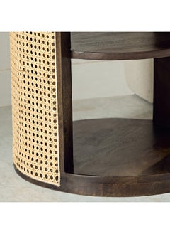 Home Box Rattan Bay Marble Top End Table 50 x 55 x 50 cm  - Image 3