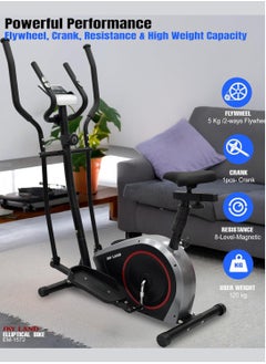 Sky Land Elliptical Cross Trainer | 8-Level Magnetic Resistance | FitShow App Bluetooth | Silent Home Gym Machine | LED Display for Speed, Time, Distance, Calories | Compact & Durable Fitness Equipment – EM-1572  - Image 3