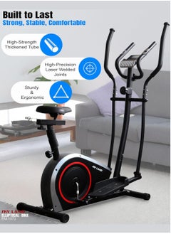 Sky Land Elliptical Cross Trainer | 8-Level Magnetic Resistance | FitShow App Bluetooth | Silent Home Gym Machine | LED Display for Speed, Time, Distance, Calories | Compact & Durable Fitness Equipment – EM-1572  - Image 4