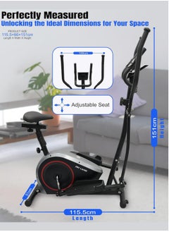 Sky Land Elliptical Cross Trainer | 8-Level Magnetic Resistance | FitShow App Bluetooth | Silent Home Gym Machine | LED Display for Speed, Time, Distance, Calories | Compact & Durable Fitness Equipment – EM-1572  - Image 5