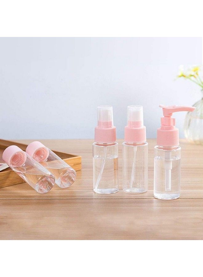 COSLUXE طقم زجاجات السفر مجموعة زجاجات مستحضرات التجميل المحمولة متعددة الاستخدامات زجاجات السفر القابلة لإعادة التعبئة لتخزين الشامبو الجل الكريم زجاجات اللوشن (7 قطع) - Image 4