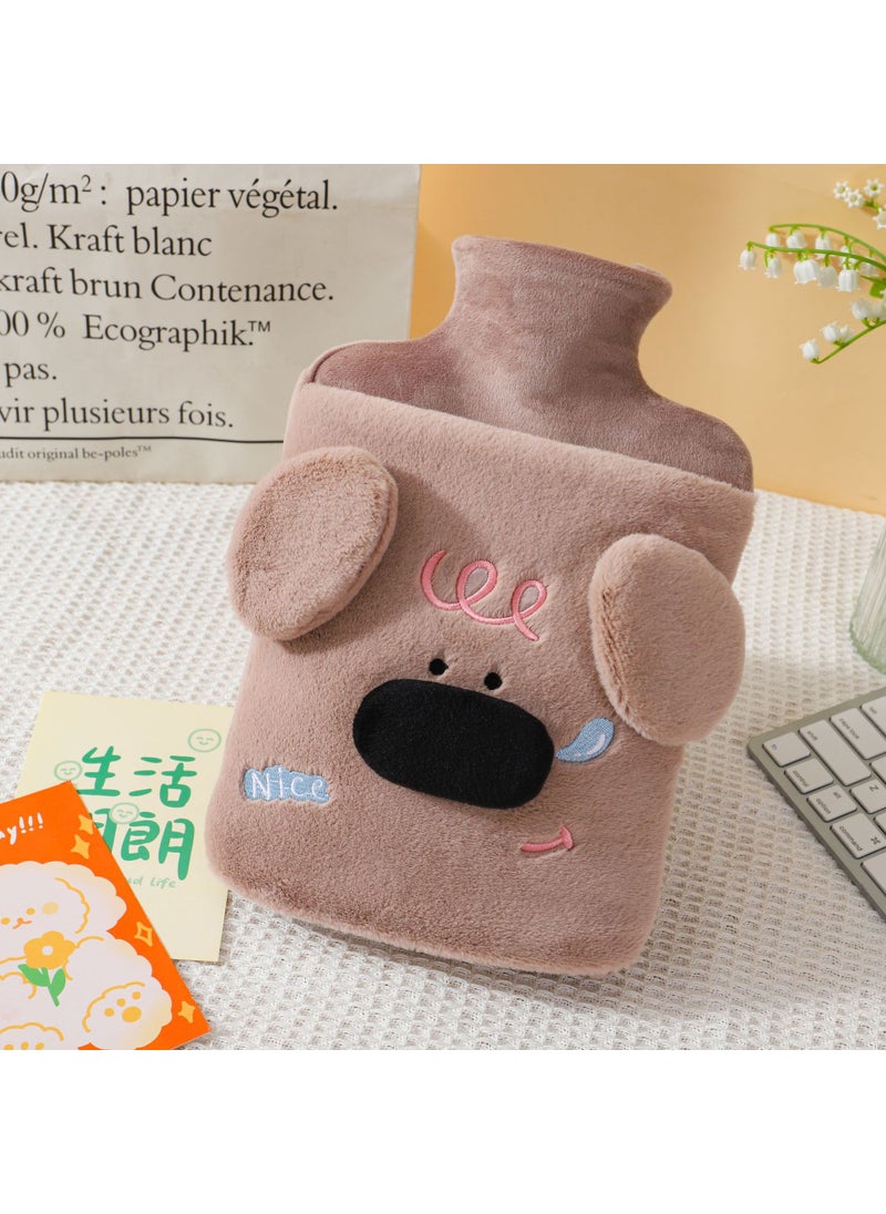 Generic Thickened PVC Hot Water Bag for Winter Hand Warmer Camel 