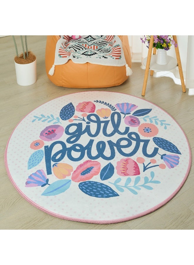 Home Box Ivy Meadows Ben Girl Power Printed Flannel Rug 120 cm  - Image 2