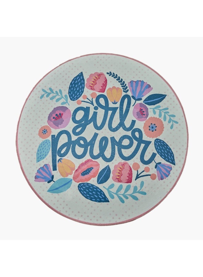 Home Box Ivy Meadows Ben Girl Power Printed Flannel Rug 120 cm  - Image 3
