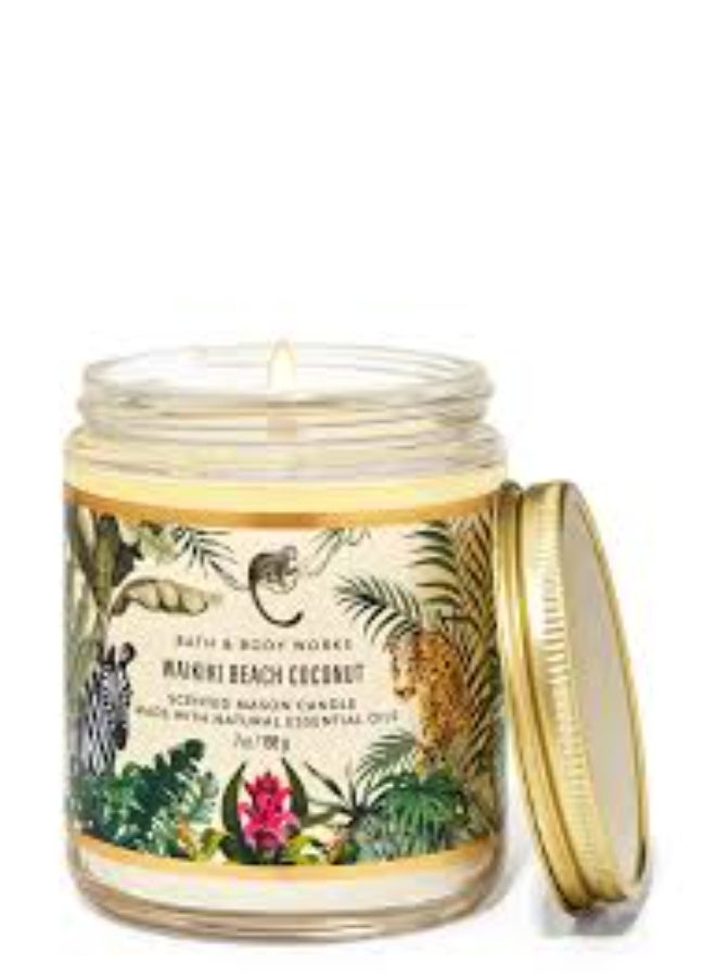 Waikiki Beach Coconut Single Wick Candle 198g
