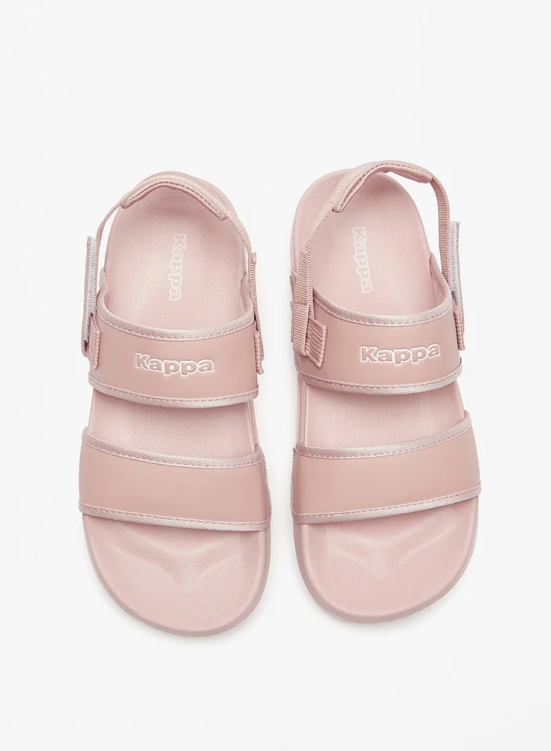 كابا Womens Logo Print Sandals with Hook and Loop Closure