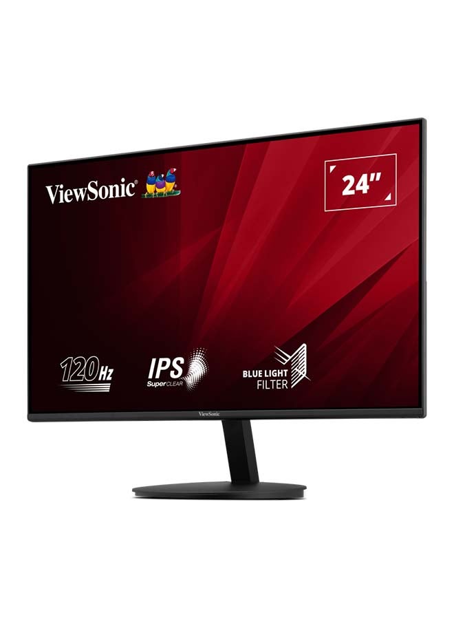 ViewSonic 24" Full HD IPS Office Monitor | 120Hz Smooth Refresh, Borderless Design, Low Blue Light, Eye Care, Productivity | VA24E1-H | Black - Image 3