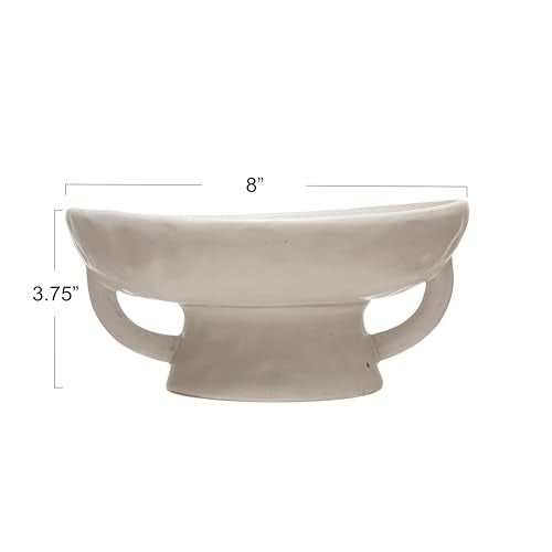 Creative Co-Op Stoneware Bowl w Reactive Glaze, White - Image 2