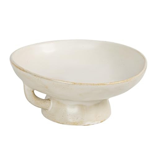 Creative Co-Op Stoneware Bowl w Reactive Glaze, White - Image 1