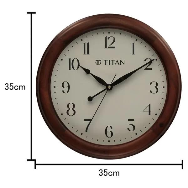 Titan Classic Wooden Wall Clock (35cm x 35 cm) W0099WA01 - Image 3