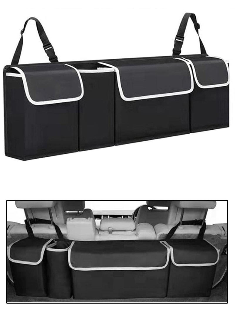 RollsTimi  Multi-compartment Car Storage Bag Foldable Back Seat Box Bag - Image 1
