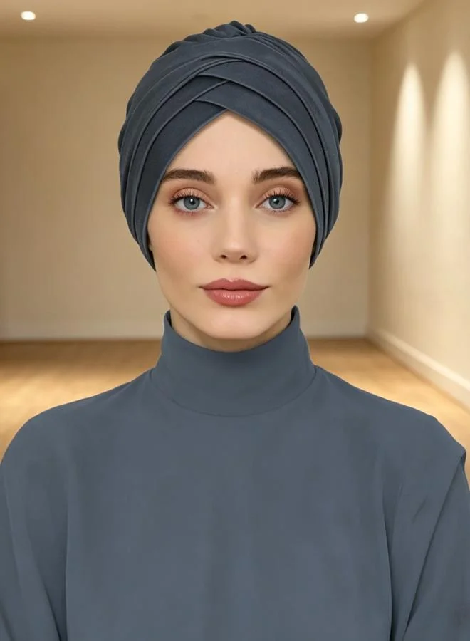 Take Two Grey Plain Turban Hijab