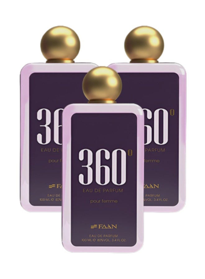 فاان 3 قطع عطر 360 للنساء 100 مل - Image 1
