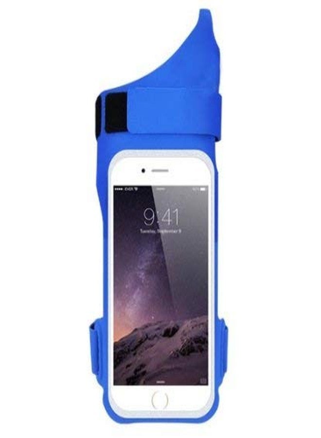 JERN Universal 4-6" Waterproof Running Riding Armband Bag Sports Thumb Arm Wrist Band (Blue) - Image 1