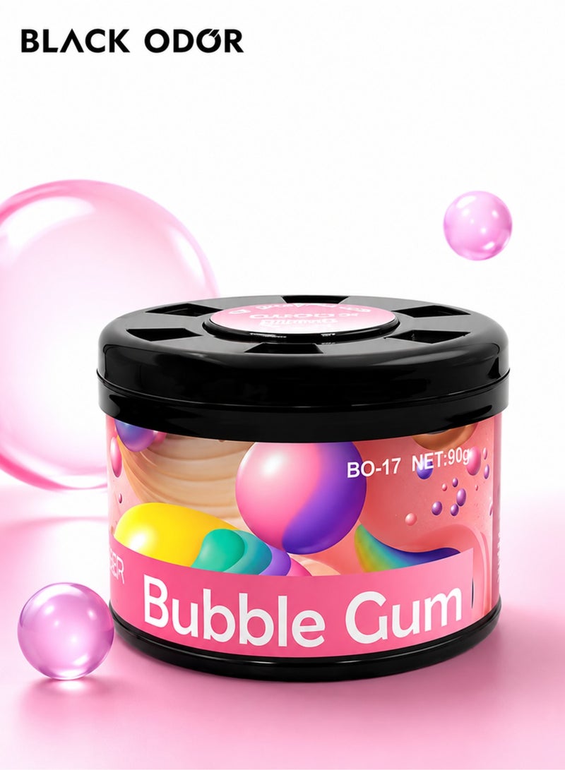 BLACK ODOR Bubble Gum Car Air Freshener 90g, Long Lasting Solid Fragrance, Spill Resistant Dashboard & Cup Holder Freshener, Compact Car Perfume, Odour Control Scent for Car Interior, Home, Office & Small Spaces - Image 1