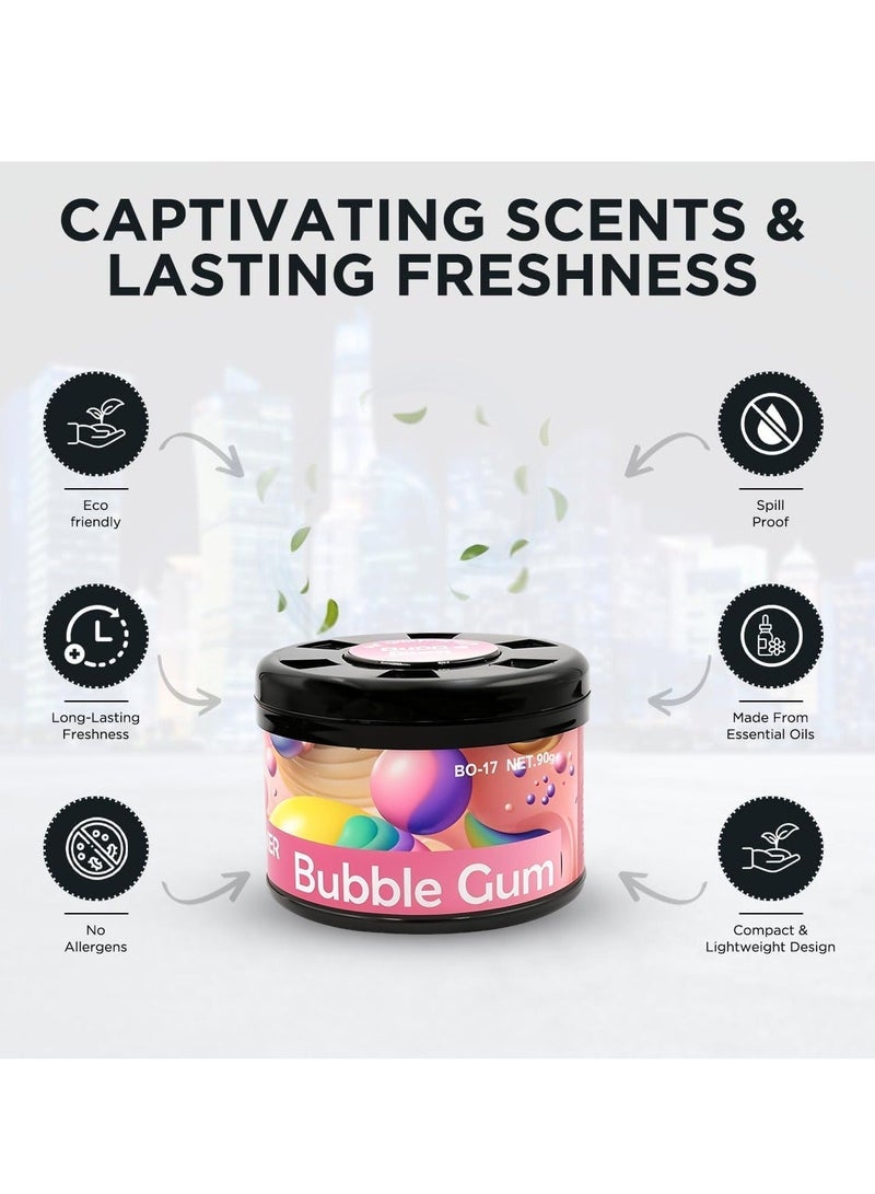 BLACK ODOR Bubble Gum Car Air Freshener 90g, Long Lasting Solid Fragrance, Spill Resistant Dashboard & Cup Holder Freshener, Compact Car Perfume, Odour Control Scent for Car Interior, Home, Office & Small Spaces - Image 3