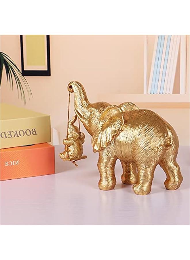 Elephant Statue. Gold Elephant Decor Brings Good Luck, Health, Strength. Elephant Gifts for Women, Mom Gifts. Decorations - Image 3