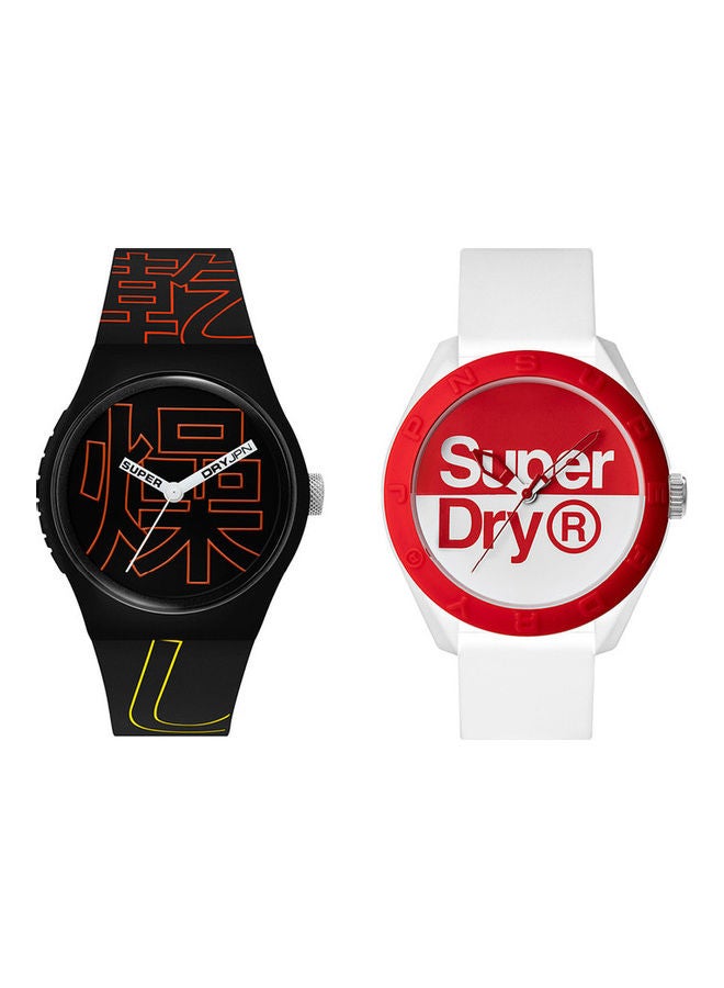 Superdry Men Superdy Exlusive Set Box-Two Analog Watches With Silicone Straps - Image 1