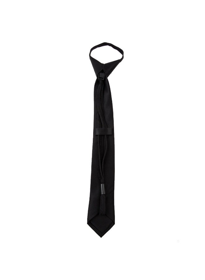 Men's Pre-Tied Adjustable Ties, Solid Color Mens Skinny Neckties - Easy Wear - Image 3