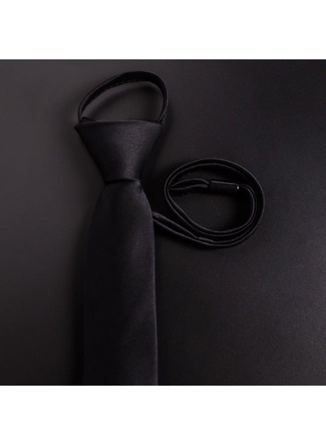 Men's Pre-Tied Adjustable Ties, Solid Color Mens Skinny Neckties - Easy Wear - Image 2