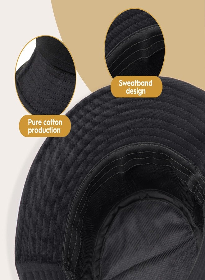 PODALOA 12 Pieces Kids Bucket Hat for Children Aged 2–6 Years, Cotton Blank Sun Hat for DIY Sublimation Tie Dye(BW) - Image 3