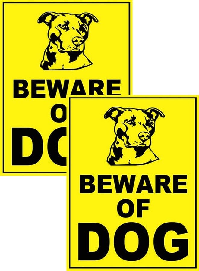 VAAIMAI Beware of Guard Dog Sign Board | 8x12 Inch | No Fade Waterproof Sun Board PVC Sticker | Home Gate Hanging Signage | Pack of 2 - Image 1