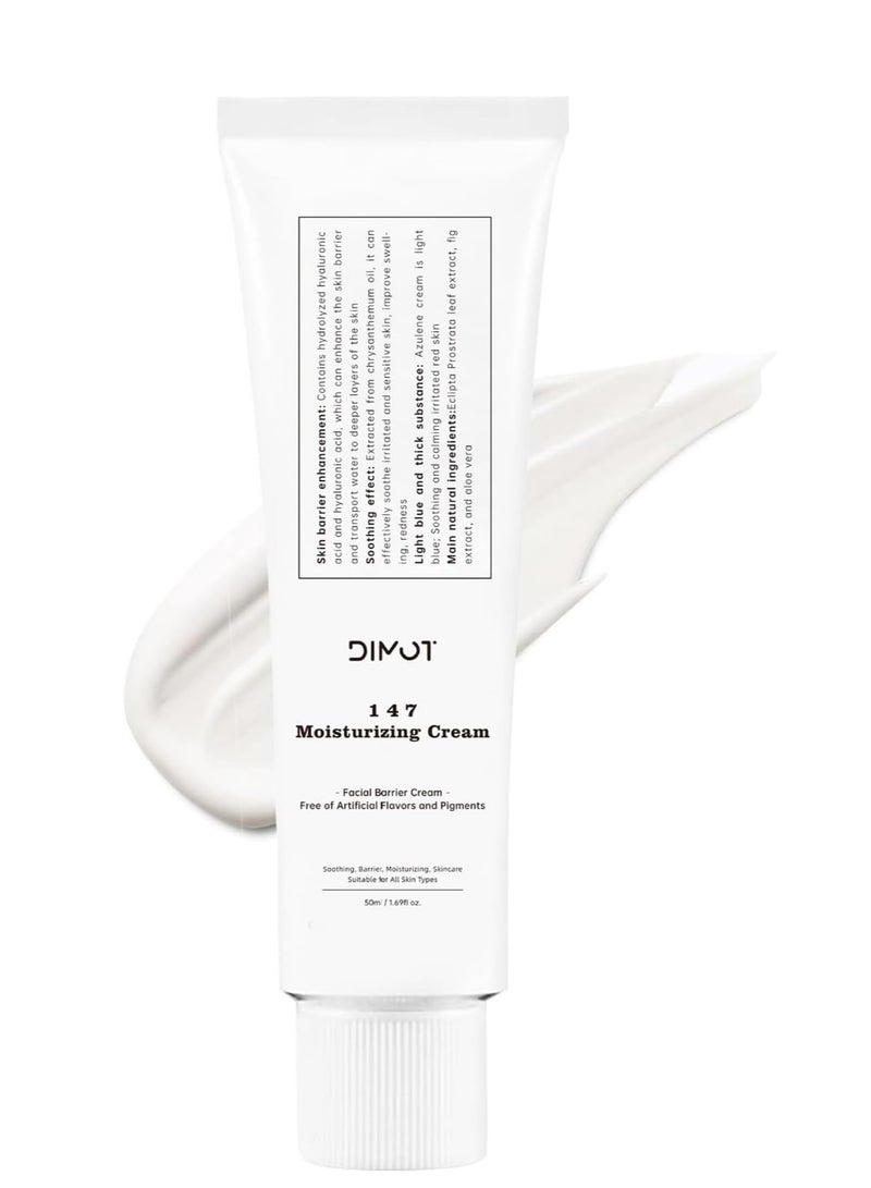 DIMOT 147 Moisturizing Cream | 147 Barrier Cream | Daily Skin Barrier Care | Deep Hydrating with Hyaluronic Acid & Ceramides | Korean Vegan Skincare for All Skin Types | 1.7 Fl Oz - Image 1