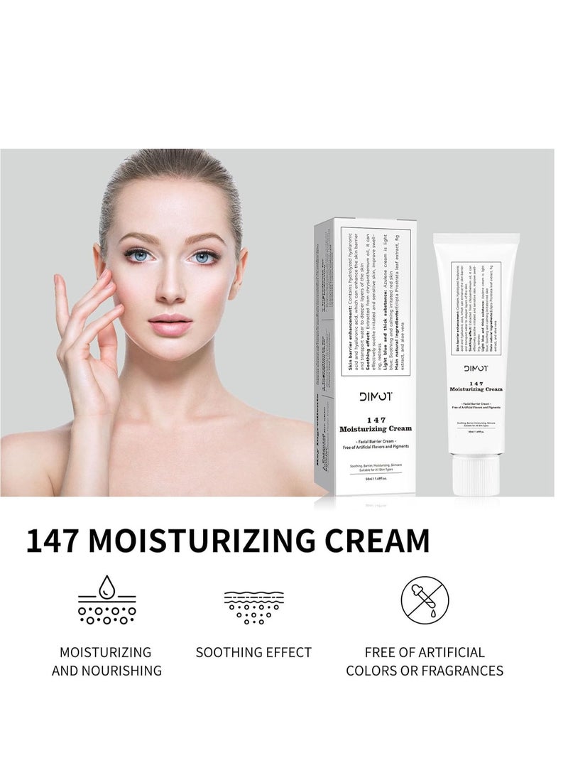 DIMOT 147 Moisturizing Cream | 147 Barrier Cream | Daily Skin Barrier Care | Deep Hydrating with Hyaluronic Acid & Ceramides | Korean Vegan Skincare for All Skin Types | 1.7 Fl Oz - Image 3