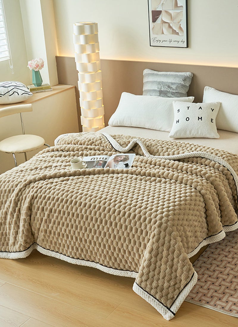 Sharpdo Light Luxury Short Hair Thickened Blanket, Suitable for Office Nap Blanket Sofa Blanket 200*230cm (Excluding Pillowcase)  - Image 1