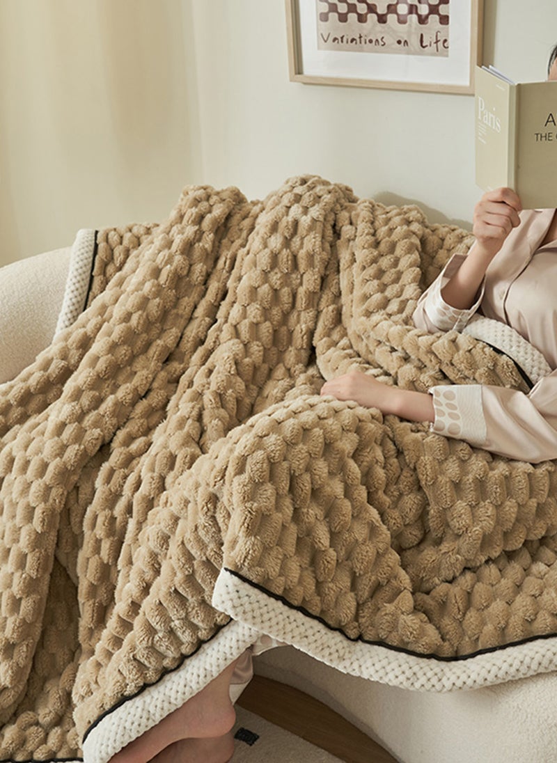 Sharpdo Light Luxury Short Hair Thickened Blanket, Suitable for Office Nap Blanket Sofa Blanket 200*230cm (Excluding Pillowcase)  - Image 3