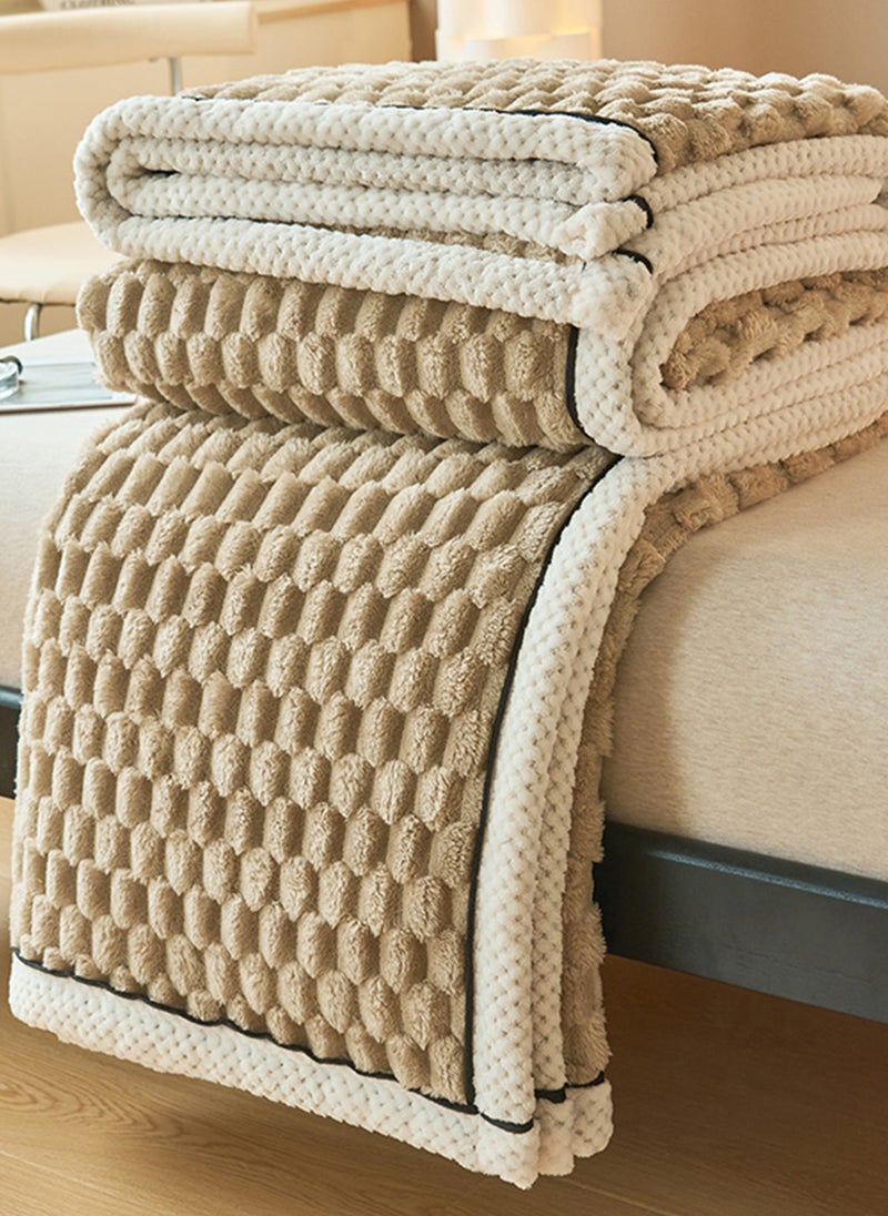 Sharpdo Light Luxury Short Hair Thickened Blanket, Suitable for Office Nap Blanket Sofa Blanket 200*230cm (Excluding Pillowcase)  - Image 4