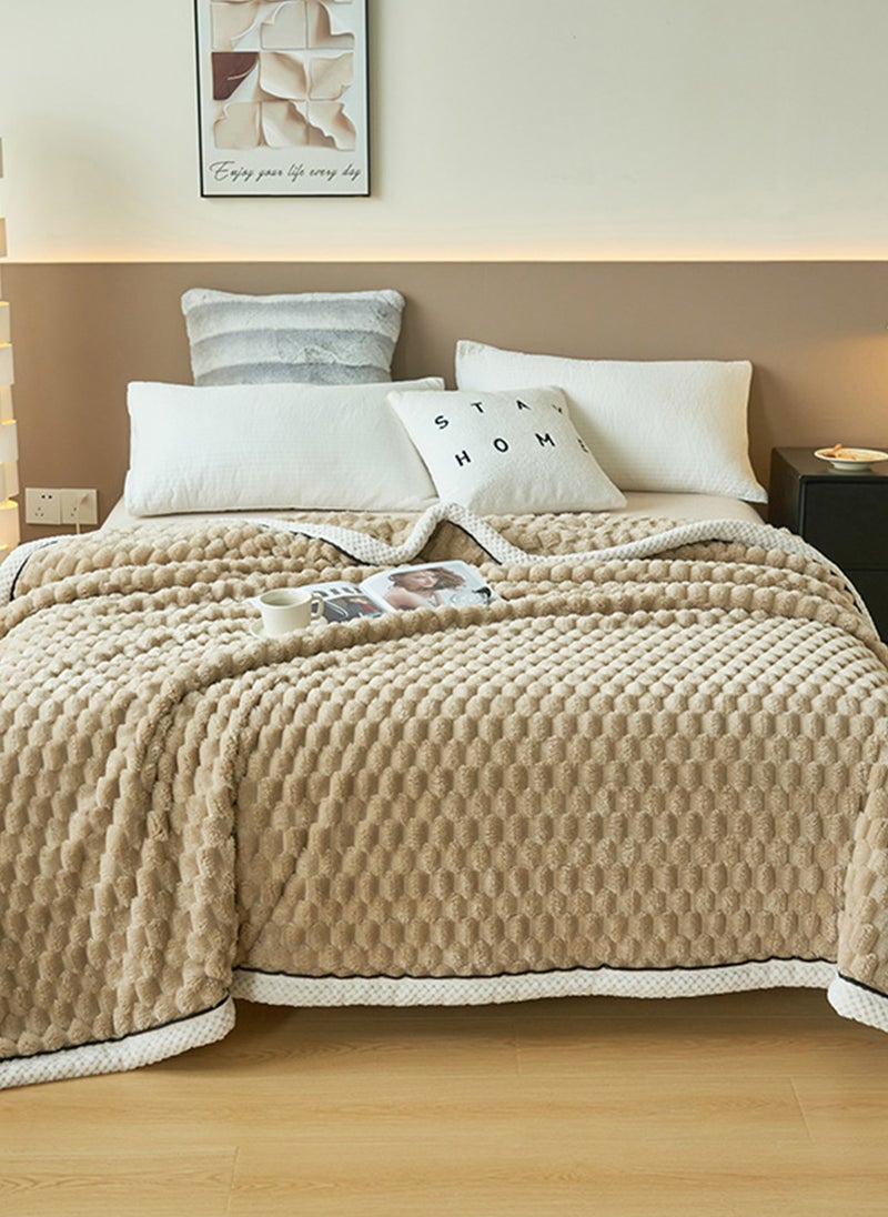 Sharpdo Light Luxury Short Hair Thickened Blanket, Suitable for Office Nap Blanket Sofa Blanket 200*230cm (Excluding Pillowcase)  - Image 2