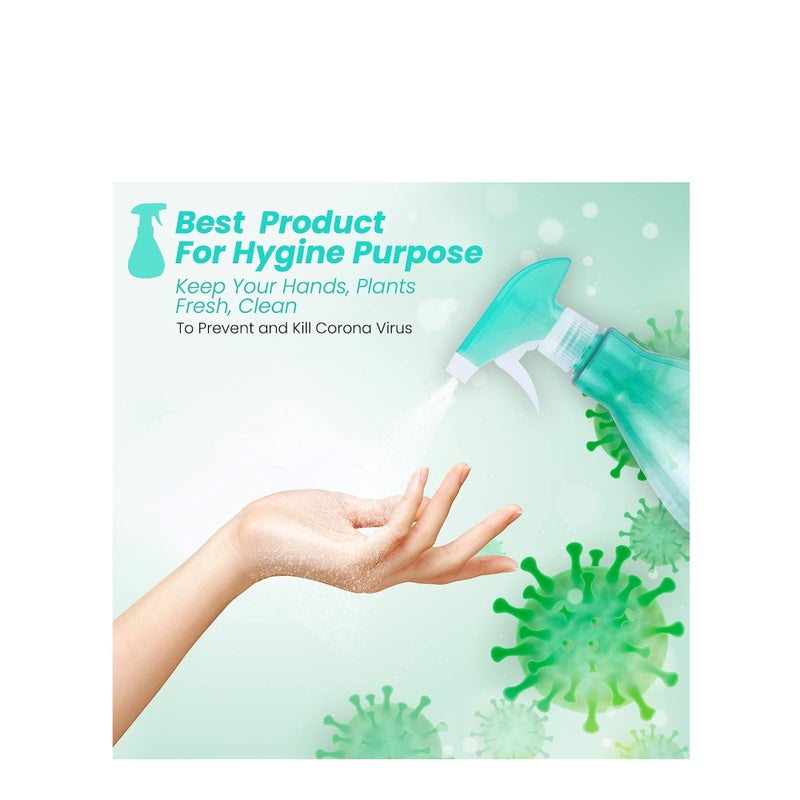 SOLARAE Spray Bottles 2 pcs for Cleaning Empty Mist Spray Bottle Gardening, Hairdressing 500ml (Blue and Green) - Image 4