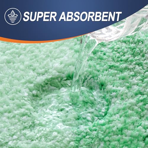 OLANLY Bathroom Rugs Mat 24x16, Extra Soft Absorbent Microfiber Bath Rugs, Rubber Backing, Quick Dry, Machine Washable Bath Mats for Bathroom Floor, Tub and Shower, Home Decor Accessories, Green - Image 4