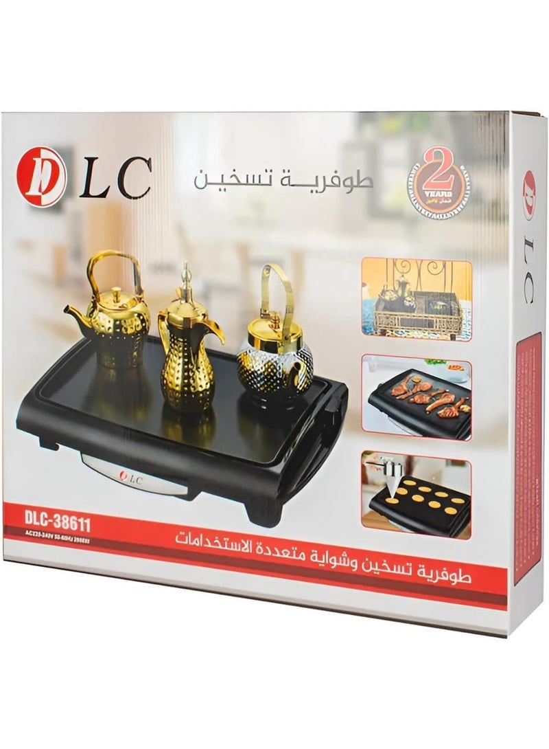 D L C Electric Hot Plate, Multi-Purpose Heating and Grilling Surface, DLC-38611 - Image 1