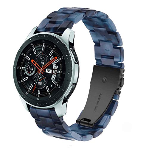 DEALELE Bands Compatible with Galaxy Watch 46mm / Galaxy 3 45mm, 22mm Colorful Resin Strap Replacement for Samsung Gear S3 Frontier/Classic/Huawei Watch 3/3 Pro / GT2 46mm (Ink blue) - Image 1