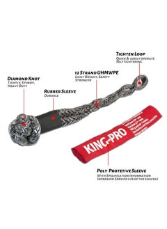 KING-PRO KING PRO SOFT SHACKLE 2 PACK 35,000lbs Breaking Strength 11mmX50cm  - Image 3