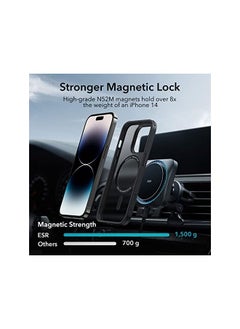 ESR For Iphone 14 Pro Max Case Magnetic Clear Case Compatible With Magsafe Shockproof Military Grade Protection Classic Hybrid Magnetic Case For Iphone 14 Pro Max 6.7 Inch Frosted Black  - Image 4