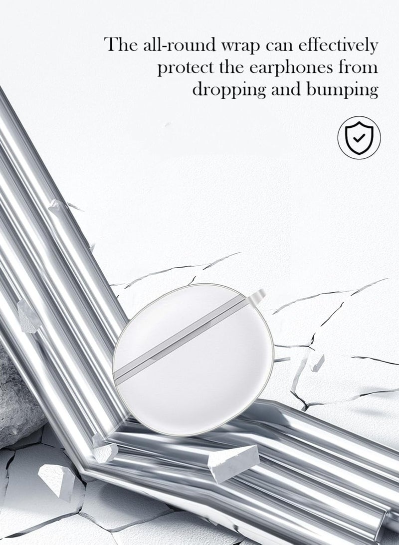 Case for Realme Buds T01 Wireless Headphones Protection Cover Full-Body with Keychain&Cleaning tools-Clear - Image 2