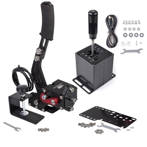CNRAQR محاكي سباق السيارات مع ذراع نقل الحركة USB CNRAQR 6+R H لجهاز Logitech G29/G27/G25/G920 مع Thrustmaster T300RS/GT - Image 1