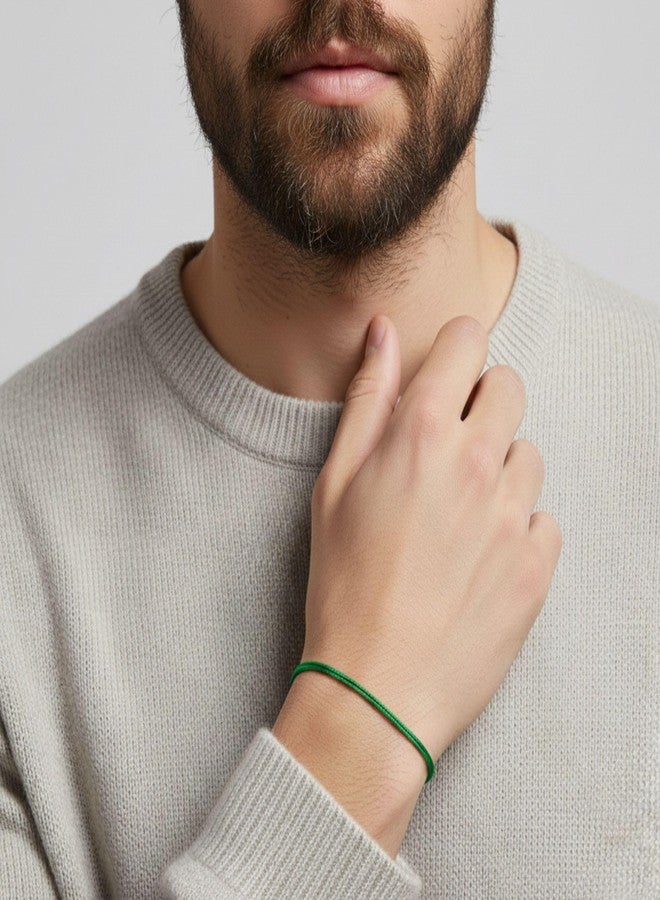 Luck Strings Thin Green Cord Bracelet for Men Women Teen Unisex Adult - Waterproof Nylon Surfer String Friendship Bracelets Summer Beach Accessories - Image 5